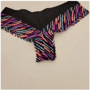 Pink by Victoria’s Secret black pink panties underwear size medium nwt